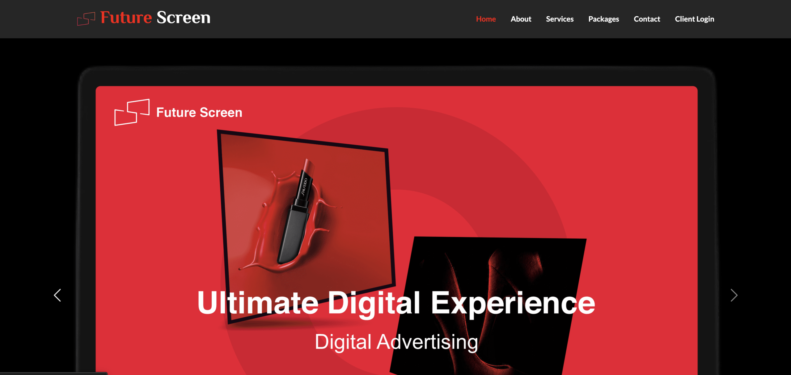 FutureScreen: Dynamic Digital OOH Ecosystem Architecture Diagram - Node.js, AWS Cloud, jQuery