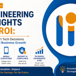 Thumbnail showing Engineering Insights to ROI with business growth, mobile ecosystem, security, and technical governance concepts